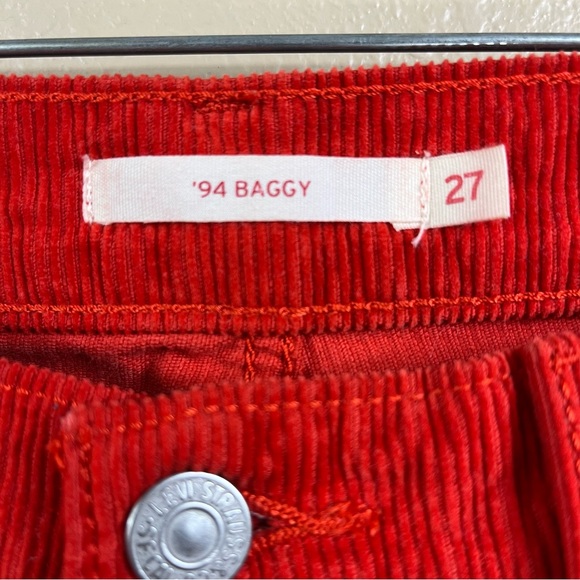 Levi’s 94 Baggy Corduroy reddish orange straight leg pants - Picture 7 of 7